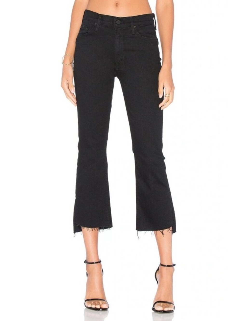 Mother Insider Crop Step Fray Jeans in Not Guilty Size 25